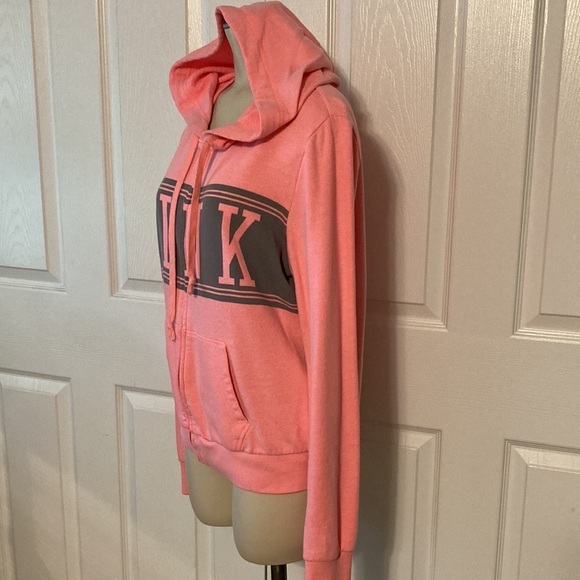 PINK VIctoria’s Secret Hooded Full Zip Sweatshirt M - Picture 5 of 15